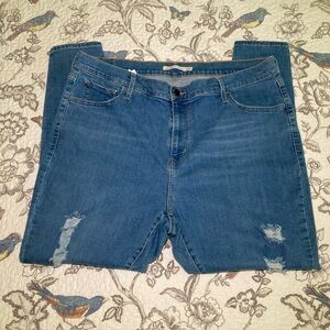 Levis Strauss & Co. 720 High Rise Super Skinny Distressed Jeans 22W